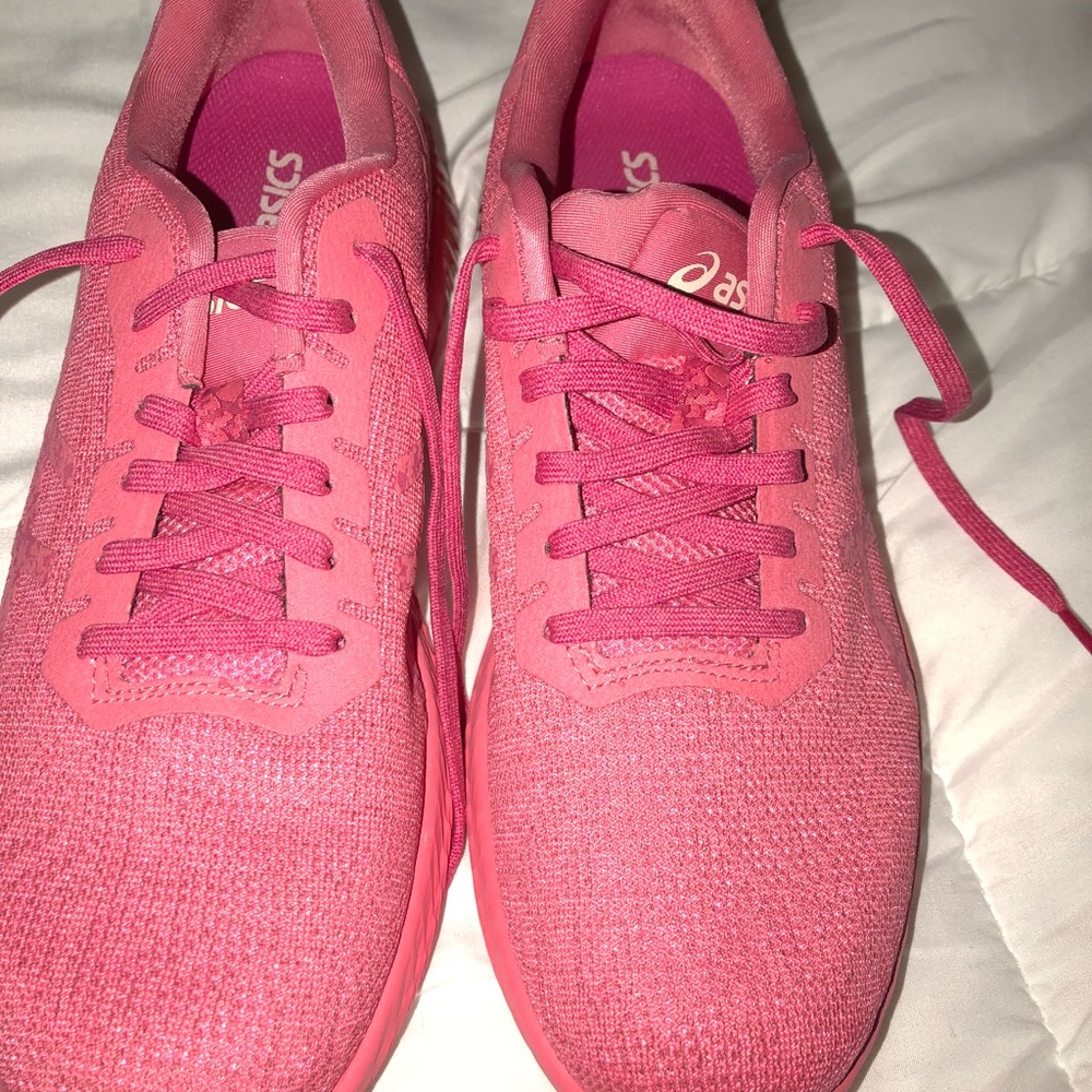 Hot Pink ASICS running shoes